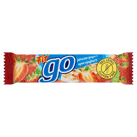 Fit Go gluténmentes eperízű müzliszelet joghurtos bevonattal 23 g