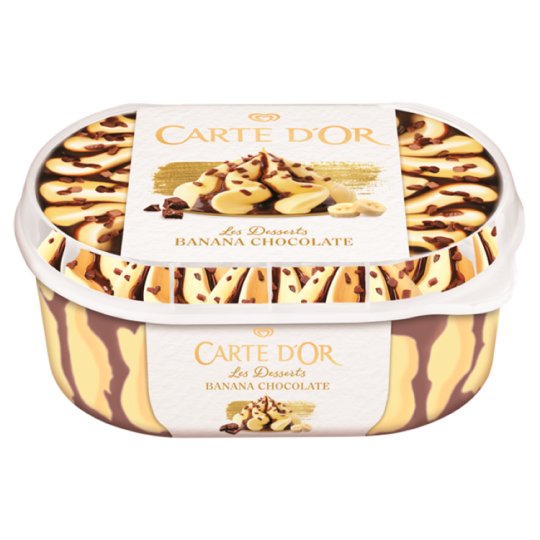 Carte D'Or Gelateria banán ízű jégkrém kakaós szósszal és csokoládé darabokkal 900 ml