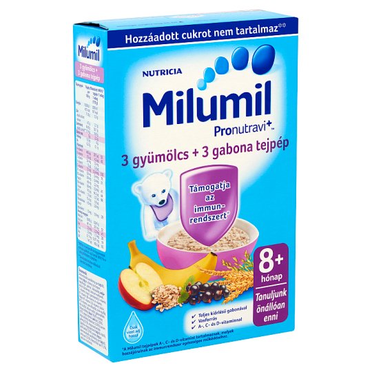 Milumil 3 gyümölcs + 3 gabona tejpép 8 hó+ 225 g
