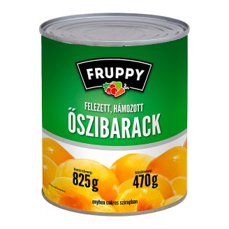 Fruppy felezett, hámozott őszibarack szirupban 820 g