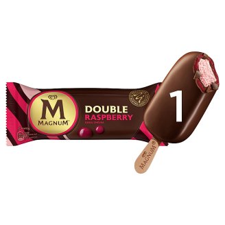Magnum Double Raspberry málnás jégkrém málnás szósszal és tejcsokoládé bevonattal 88 ml