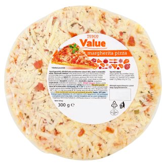 Tesco Value gyorsfagyasztott margherita pizza 300 g