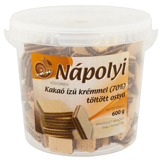 Nápolyi Vödörben kakaó ízű krémmel töltött ostya 600 g