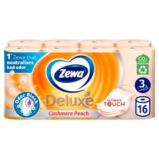 Zewa Deluxe Cashmere Peach Toilet Paper 3 Ply 16 Rolls