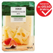 Tesco Emmentaler zsíros, félkemény szeletelt sajt 100 g