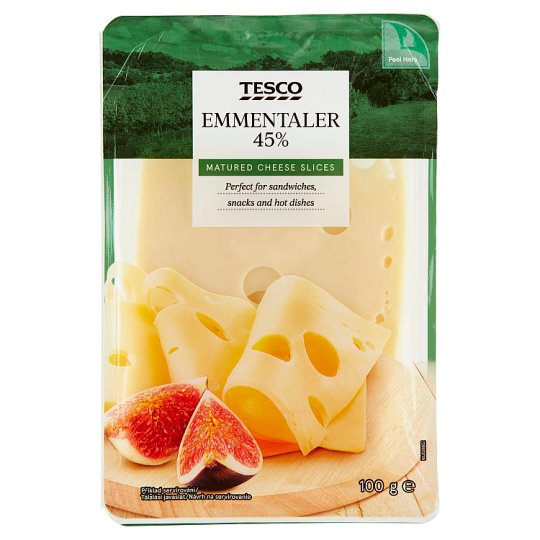 Tesco Emmentaler Matured Cheese Slices 100 g Tesco Online, Tesco From