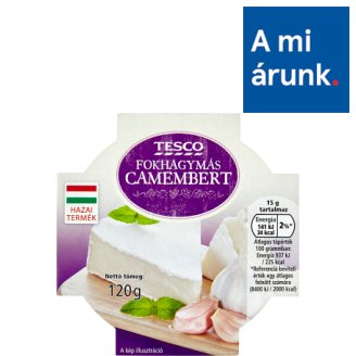 Tesco fokhagymás camembert 120 g