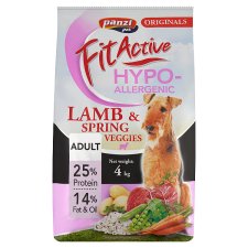 Panzi Fit Active Adult Hypoallergenic bárány teljesértékű eledel felnőtt kutyák részére 4 kg