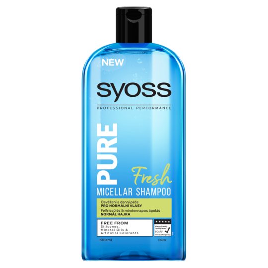 Syoss Pure Fresh micellás frissítő sampon normál hajra 500 ml