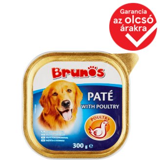 Brunos pástétom baromfival teljes értékű állateledel felnőtt kutyák számára 300 g
