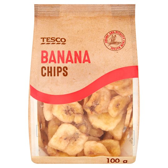 Tesco kandírozott, sült banánszeletek 100 g