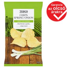 Tesco zöldhagyma ízű burgonyachips 150 g