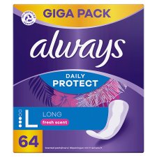 Always Daily Protect Long With Fresh Scent Pantyliners 64 Count