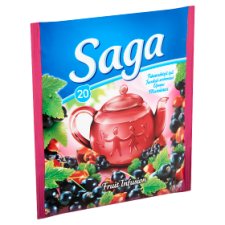 Saga feketeribizli ízű gyümölcstea 20 filter