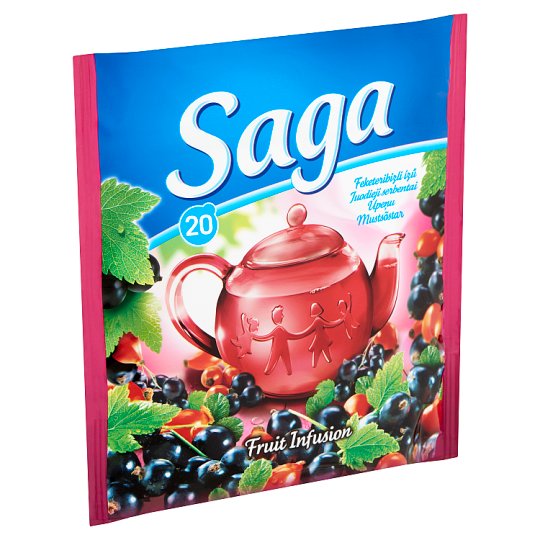 Saga feketeribizli ízű gyümölcstea 20 filter