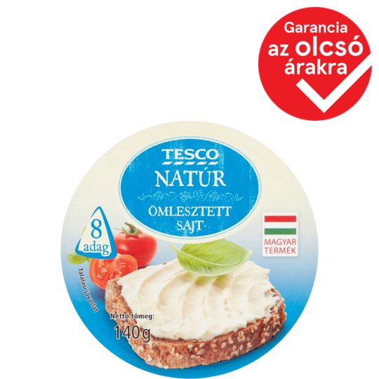 Tesco natúr, kenhető ömlesztett sajt 8 db 140 g