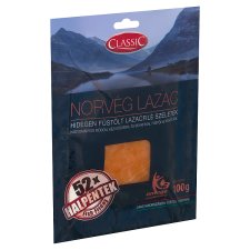 Classic hidegen füstölt norvég lazacfilé szeletek 100 g