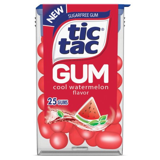 Tic Tac Watermelon and Mint Flavoured Chewing Gum with Sweeteners 12,1 g Tesco Groceries
