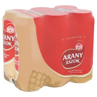 Arany Ászok világos sör 4,3% 6 x 0,5 l