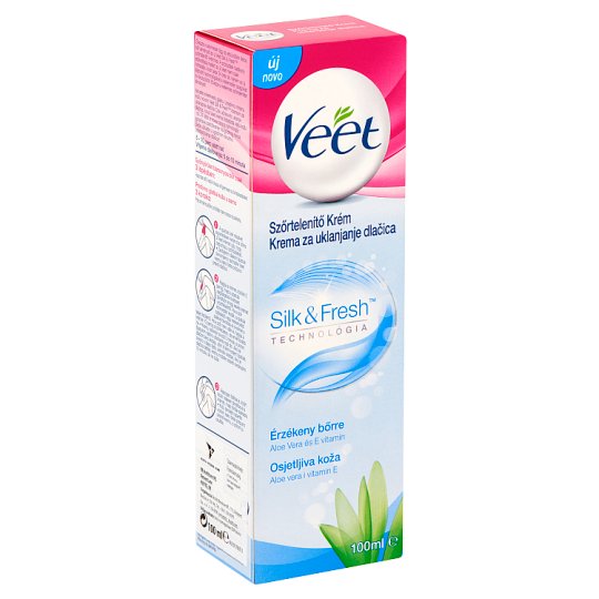 Veet Silk & Fresh szőrtelenítő krém érzékeny bőrre 100 ml
