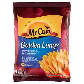 McCain Golden Longs extra hosszú elősütött, gyorsfagyasztott hasábburgonya 750 g