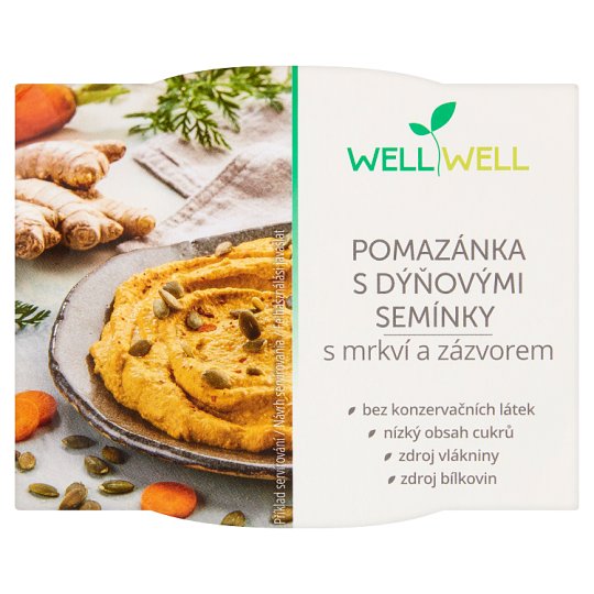 Well Well vegán tökmagos gyömbéres sárgarépapástétom 115 g