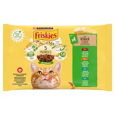 Friskies Wet Cat Food in Sauce with Beef/Chicken/Tuna/Cod 4 x 85 g (340 g)