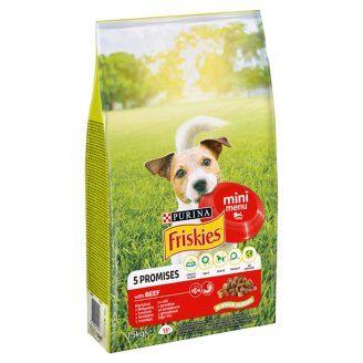 Friskies Vitafit Mini Menü száraz állateledel felnőtt kistestű kutyák számára marhahússal 1,5 kg