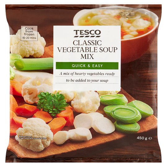 Tesco QuickFrozen Classic Vegetable Soup Mix 450 g Tesco Online