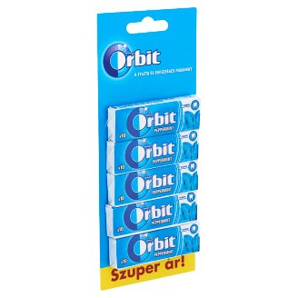 Orbit Peppermint mentaízű cukormentes rágógumi édesítőszerrel 5 x 14 g