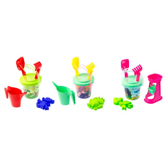 Carousel Set of 3D Figured Sand Buckets Tesco Online, Tesco From Home, Tesco Doboz
