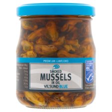 Vilsund Blue Smoked Mussels in Oil 200 g