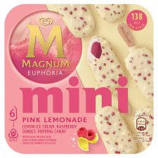 Magnum Mini Pink Lemonade Lemon Ice Cream with Raspberry Sorbet 6 x 55 ml (330 ml)