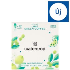 Waterdrop Focus Sparkling Wine Cube Lime-Green-Coffee-Lemon Leaf Flavoring 12 x 2,1 g (25,2 g)