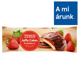 Tesco eperízű zselével töltött, étcsokoládéval félig bevont piskótatallér 150 g