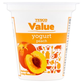 Tesco Value őszibarackos sovány joghurt 125 g