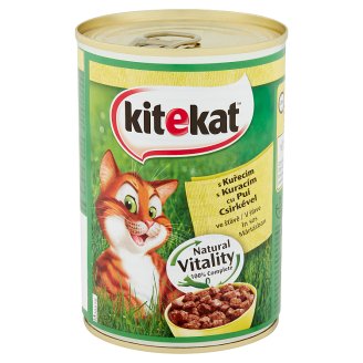 Kitekat teljes értékű állateledel felnőtt macskák számára csirkehússal mártásban 400 g