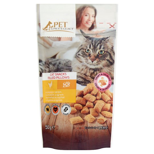 Tesco Pet Specialist párnácskák baromfival és sajttal kiegészítő állateledel felnőtt macskáknak 50 g