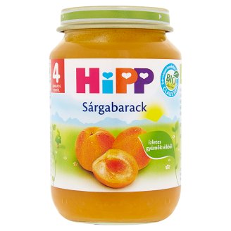 HiPP BIO glutén- és tejszármazékmentes sárgabarack bébidesszert 4 hónapos kortól 190 g