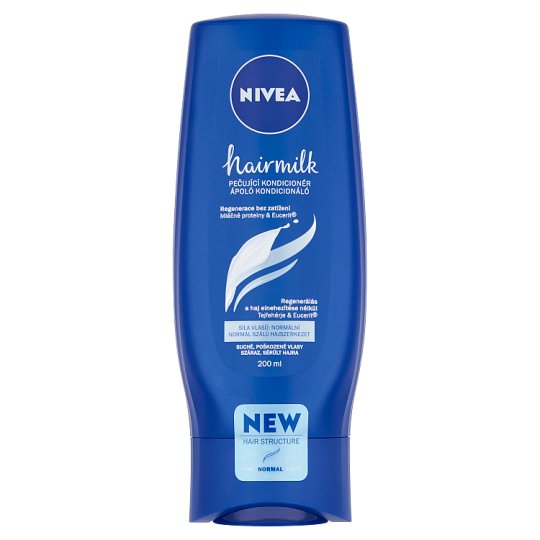 NIVEA Hairmilk ápoló kondicionáló száraz, sérült hajra 200 ml