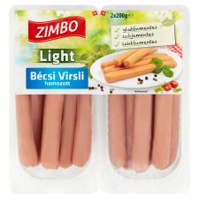 Zimbo Light hámozott bécsi virsli sertéshúsból 2 x 200 g (400 g)