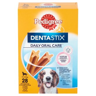 Pedigree DentaStix kiegészítő állateledel 10-25 kg-os, 4 hónapnál idősebb kutyák számára 4 x 180 g