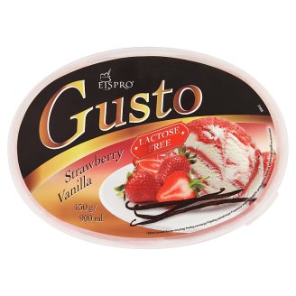 Eispro Gusto laktózmentes eper és vanília jégkrém 900 ml