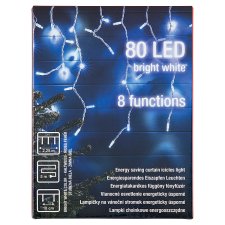 Snow Meister 80 LED Bright White Energy Saving Curtain Icicles Light