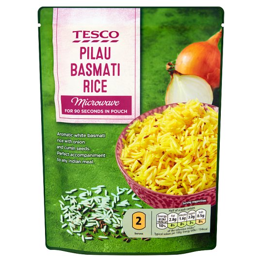 Tesco főtt basmati rizs vöröshagymával és fűszerekkel 250 g