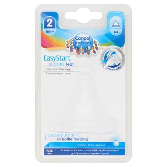 Canpol Babies EasyStart 2 szilikon etetőcumi 6 hónapos kortól