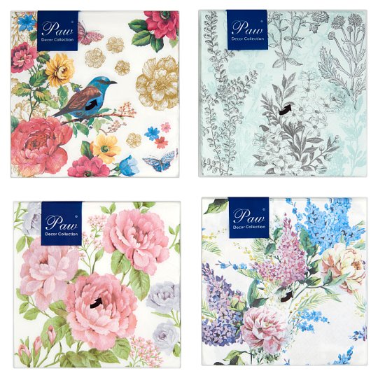 Paw Decor Collection Paper Napkins 3 Ply 33 x 33 cm 20 pcs Tesco