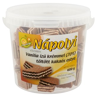 Nápolyi Vödörben vanília ízű krémmel töltött kakaós ostya 600 g