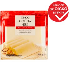 Tesco Gouda zsíros, félkemény szeletelt sajt 100 g