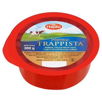Hajdú zsíros, félkemény füstölt trappista sajt 300 g